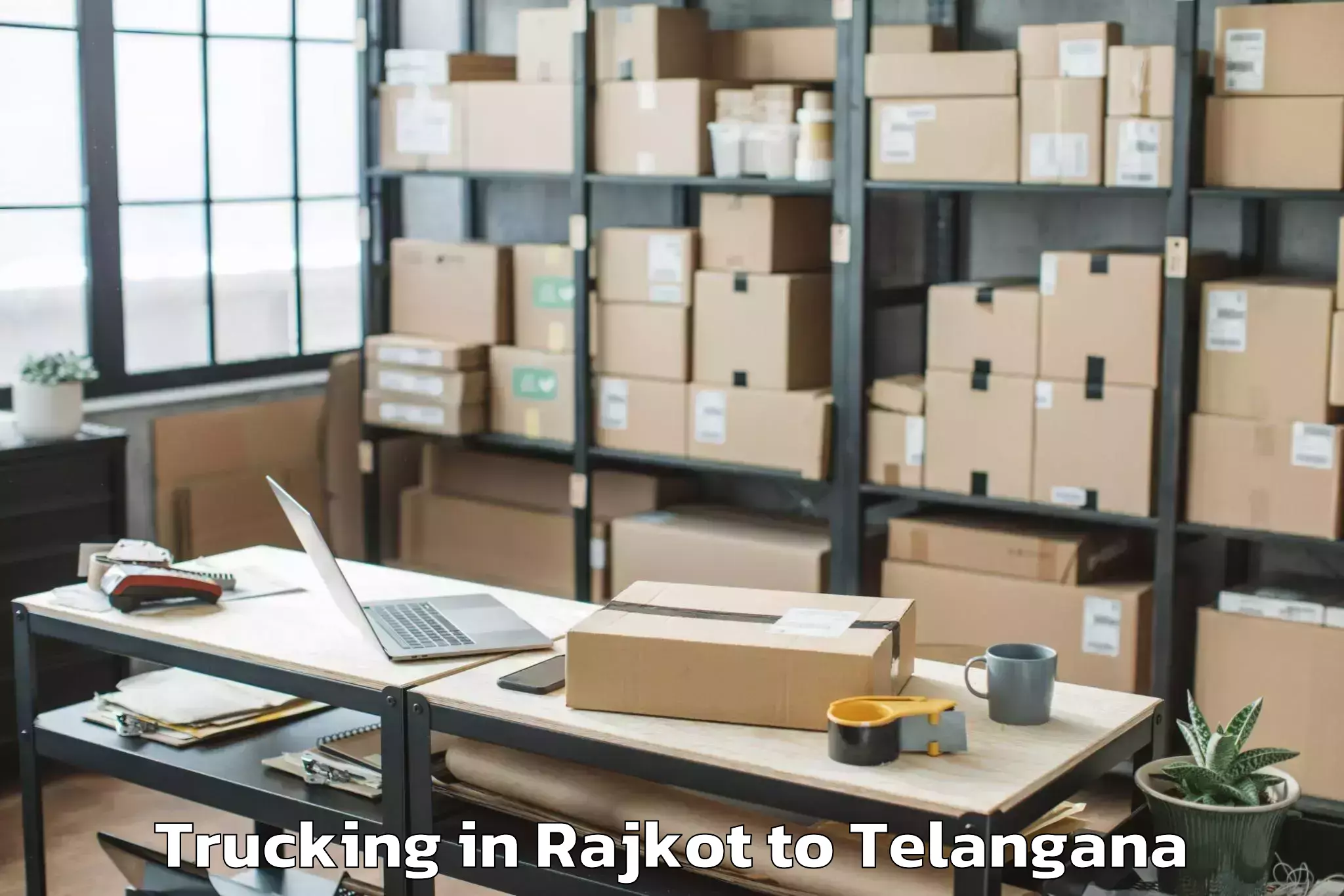 Leading Rajkot to Munagala Trucking Provider